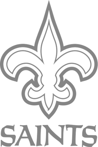 New Orleans Saints design preview on iPhone 16 Pro screen protector